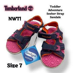 Timberland Toddler Girl's Adventure Seeker Sandals Pink / Navy Size  7  NWT